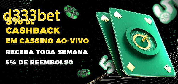 Promoções do cassino ao Vivo d333bet